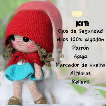Kit Amigurumi: Caperucita...